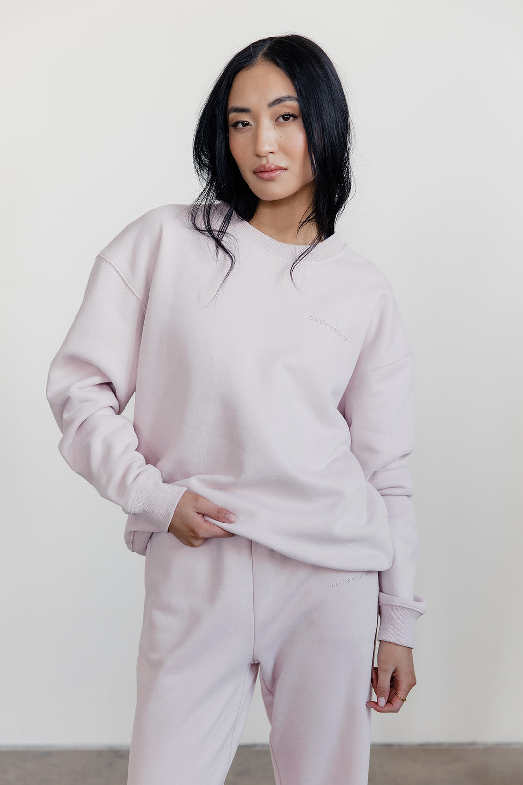 FLEECE FIT SWEATSHIRT - LIGHT PINK
