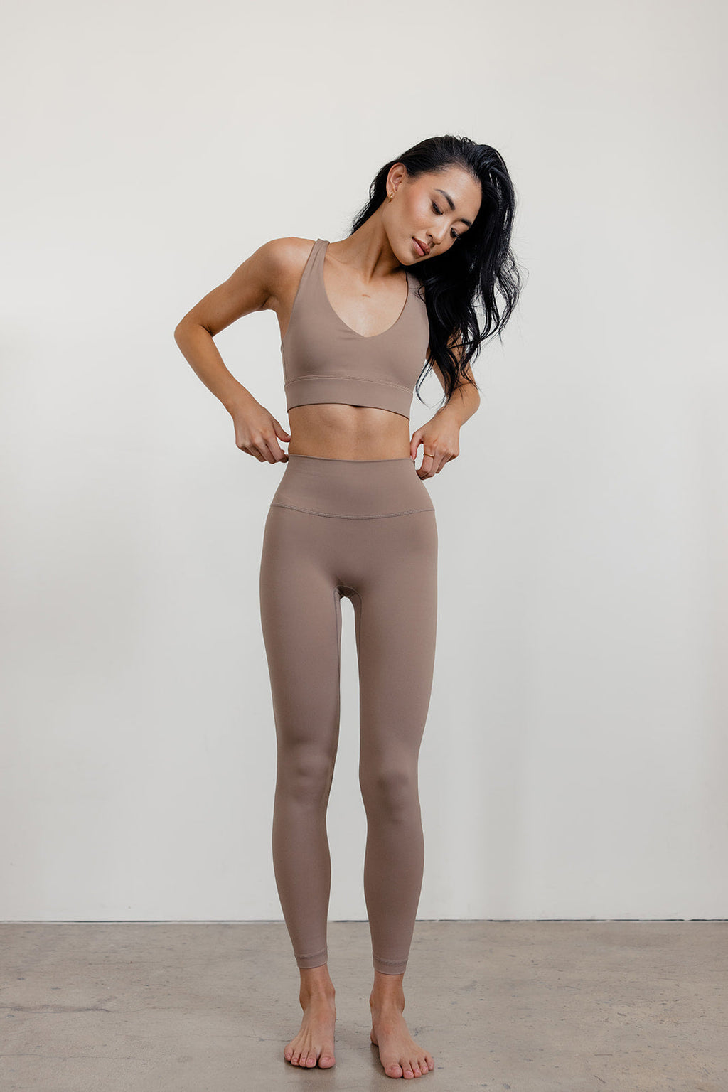 SECOND SKIN RACER BACK BRA - MOCHA