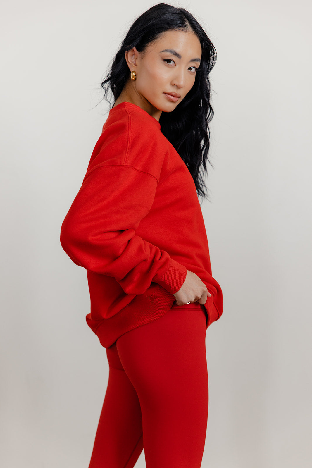 FLEECE FIT SWEATSHIRT - RED