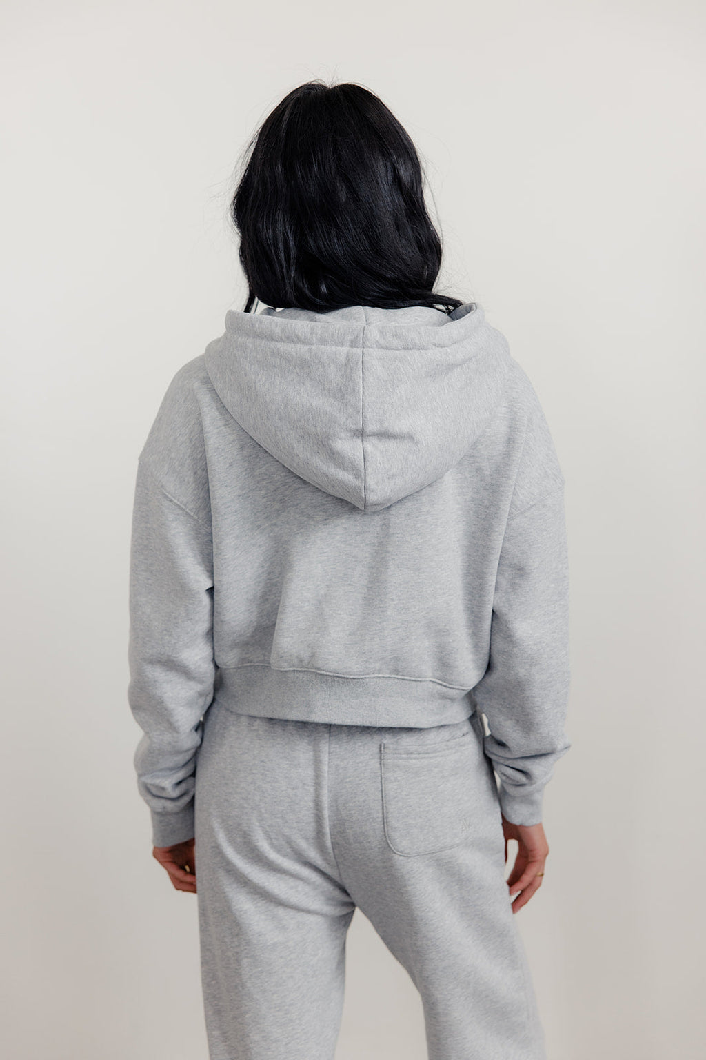 FLEECE FIT MINI FULL ZIP HOODIE - HEATHER GREY