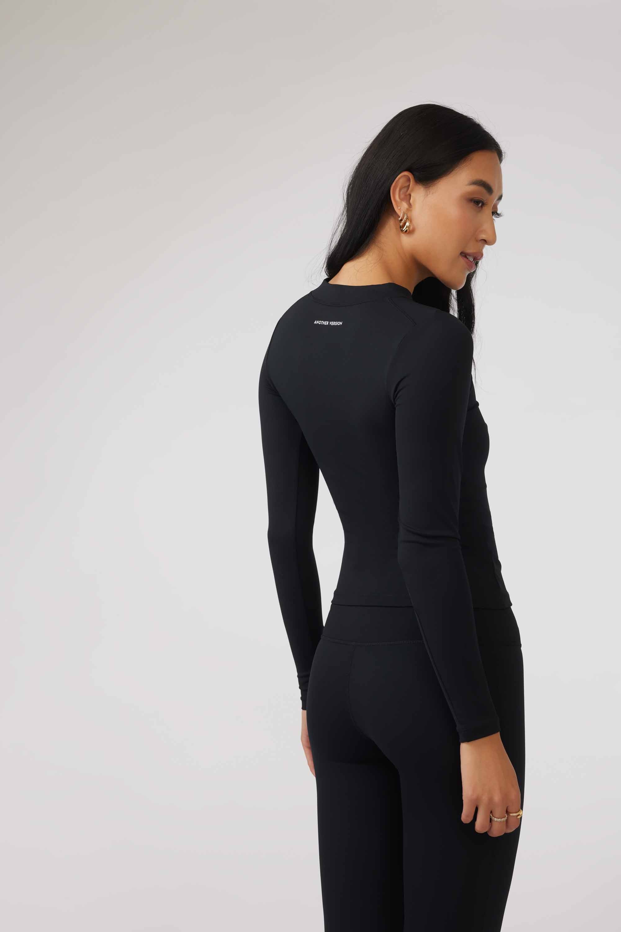 LONG SLEEVE SECOND SKIN TEE - BLACK