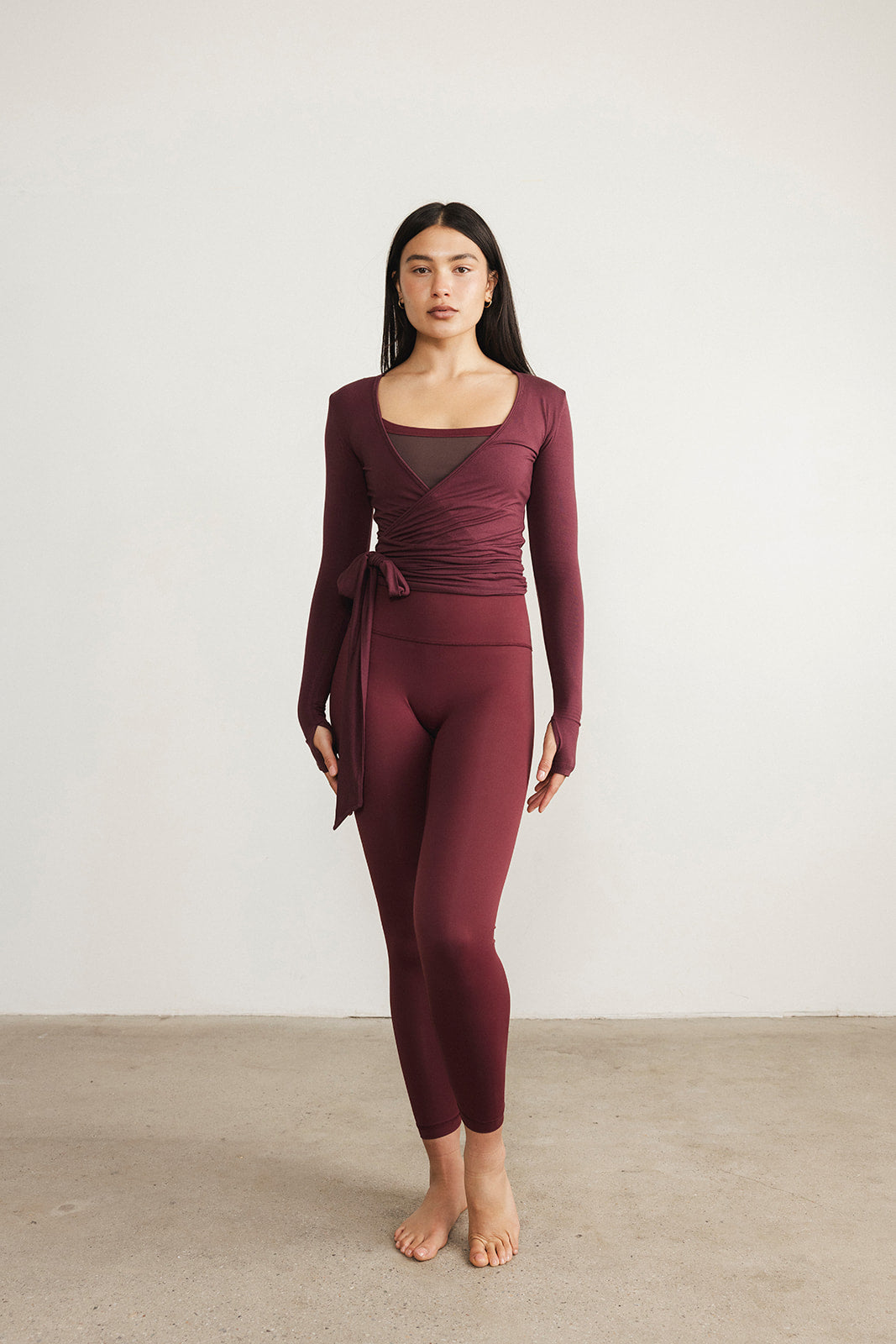 Soft Wrap Top - Merlot
