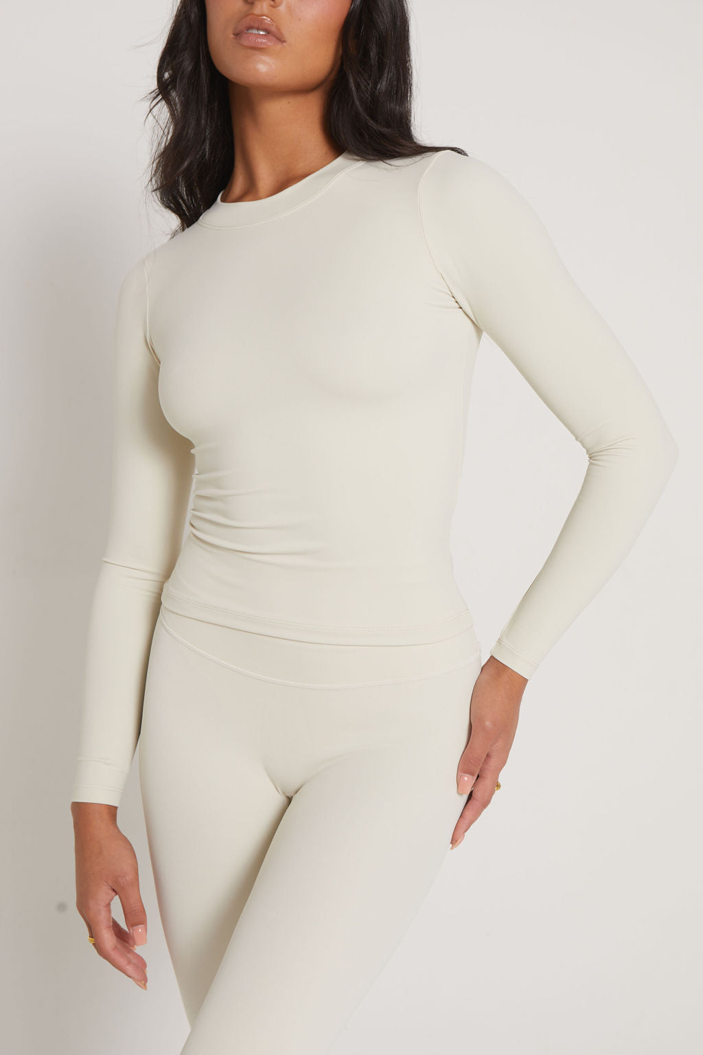 LONG SLEEVE SECOND SKIN TEE - BONE