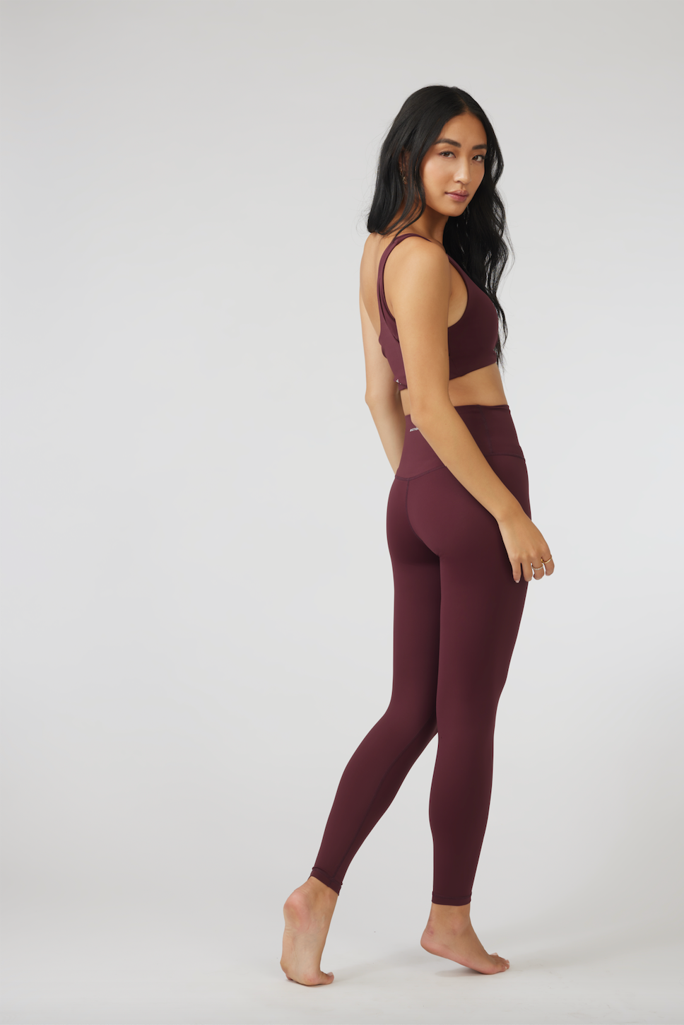 SECOND SKIN ONE SHOULDER BRA - MERLOT